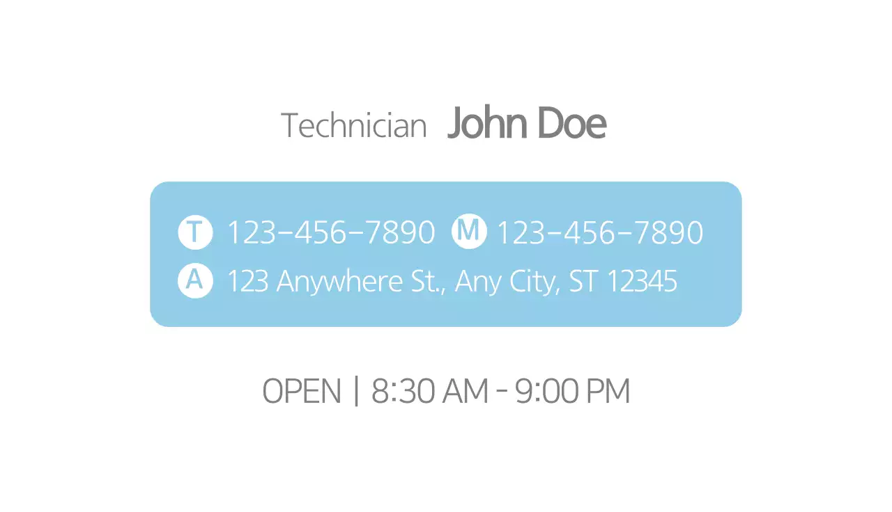 Blue Modern Computer Business Card