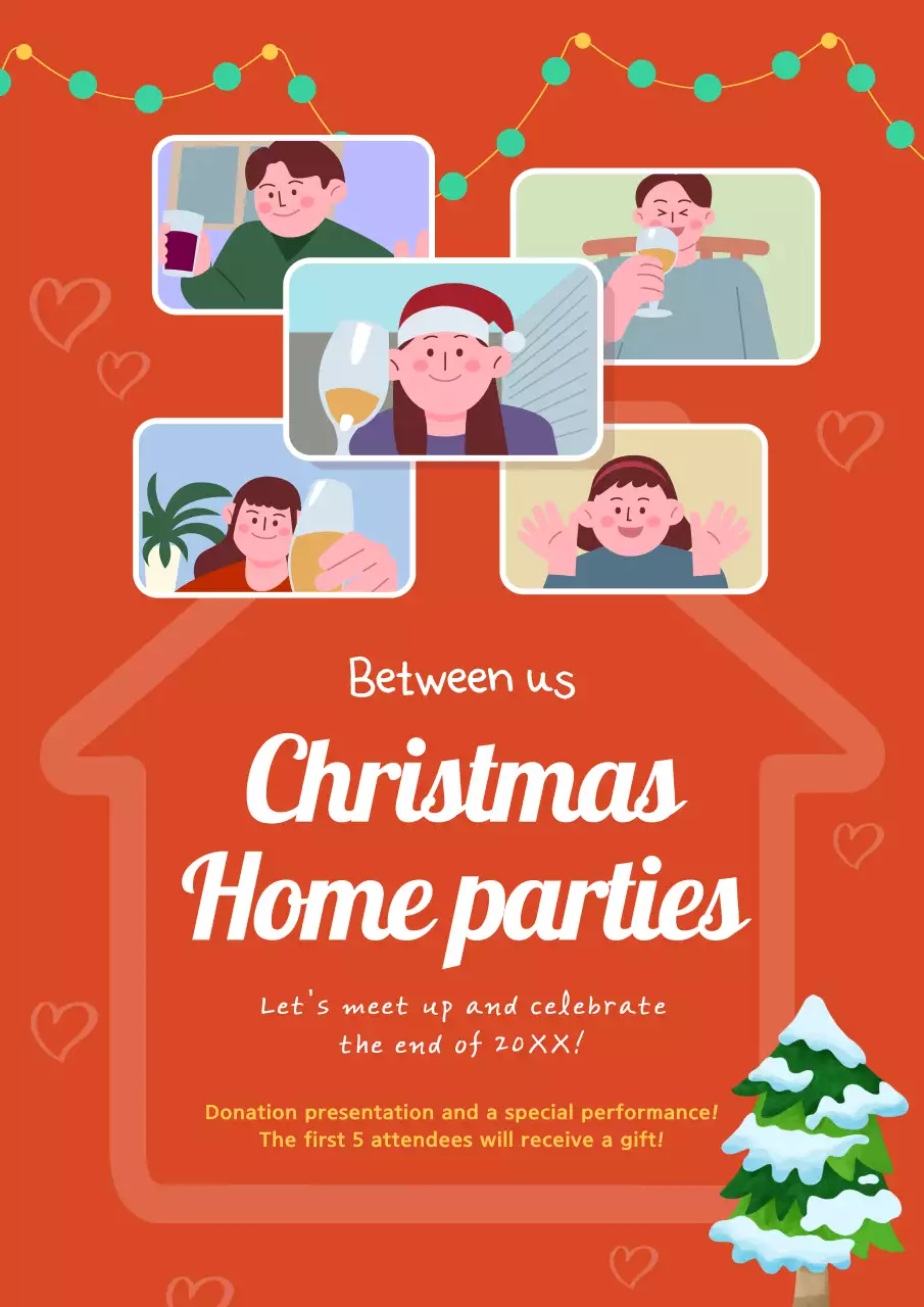 Orange Festive Christmas Event Poster