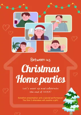 Orange Festive Christmas Event Poster