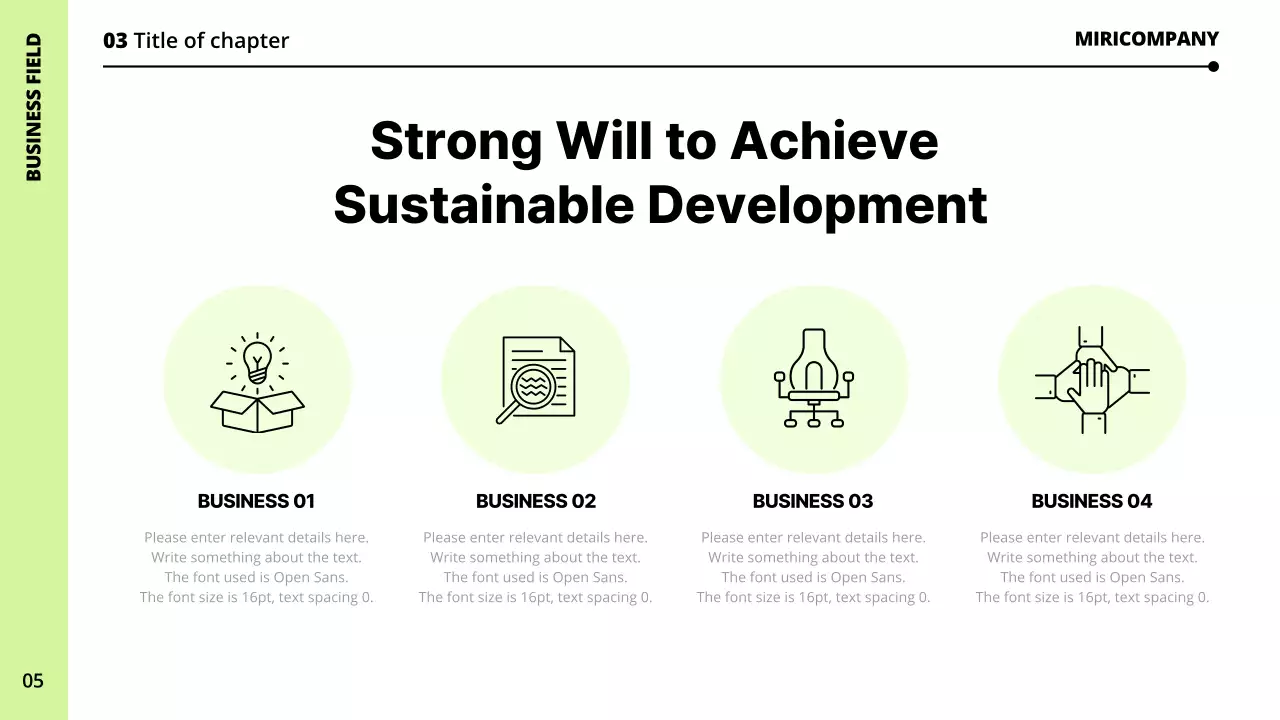 연두색의 일러스트를 활용한 신년사업계획서 