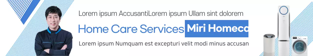 Banner de propaganda de casa moderna azul