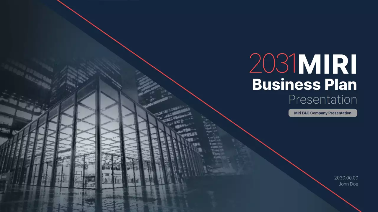 Navy Modern Business Presentation