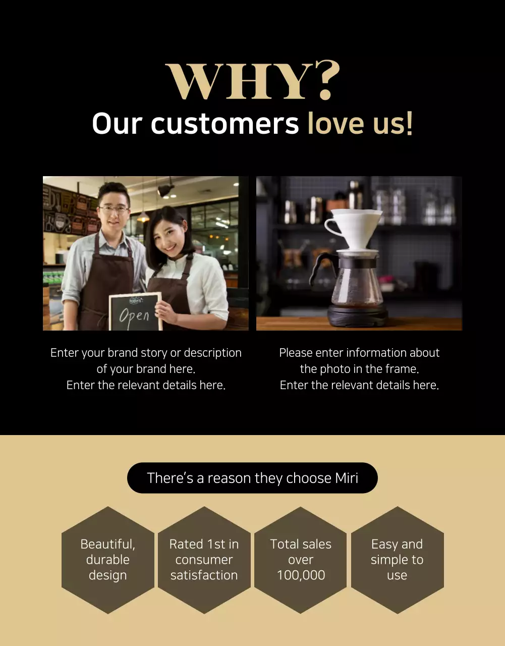 Black Modern Coffee Promotion Poster