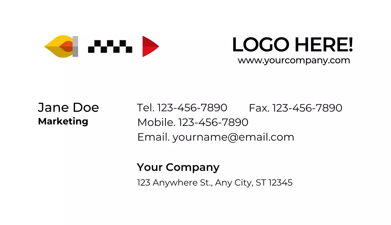 Red Modern Business Card