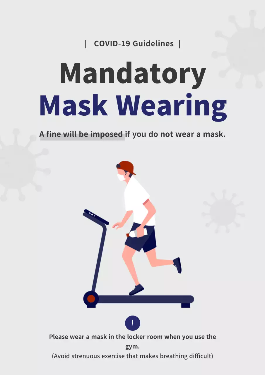 Grey Modern Health Announcement Poster