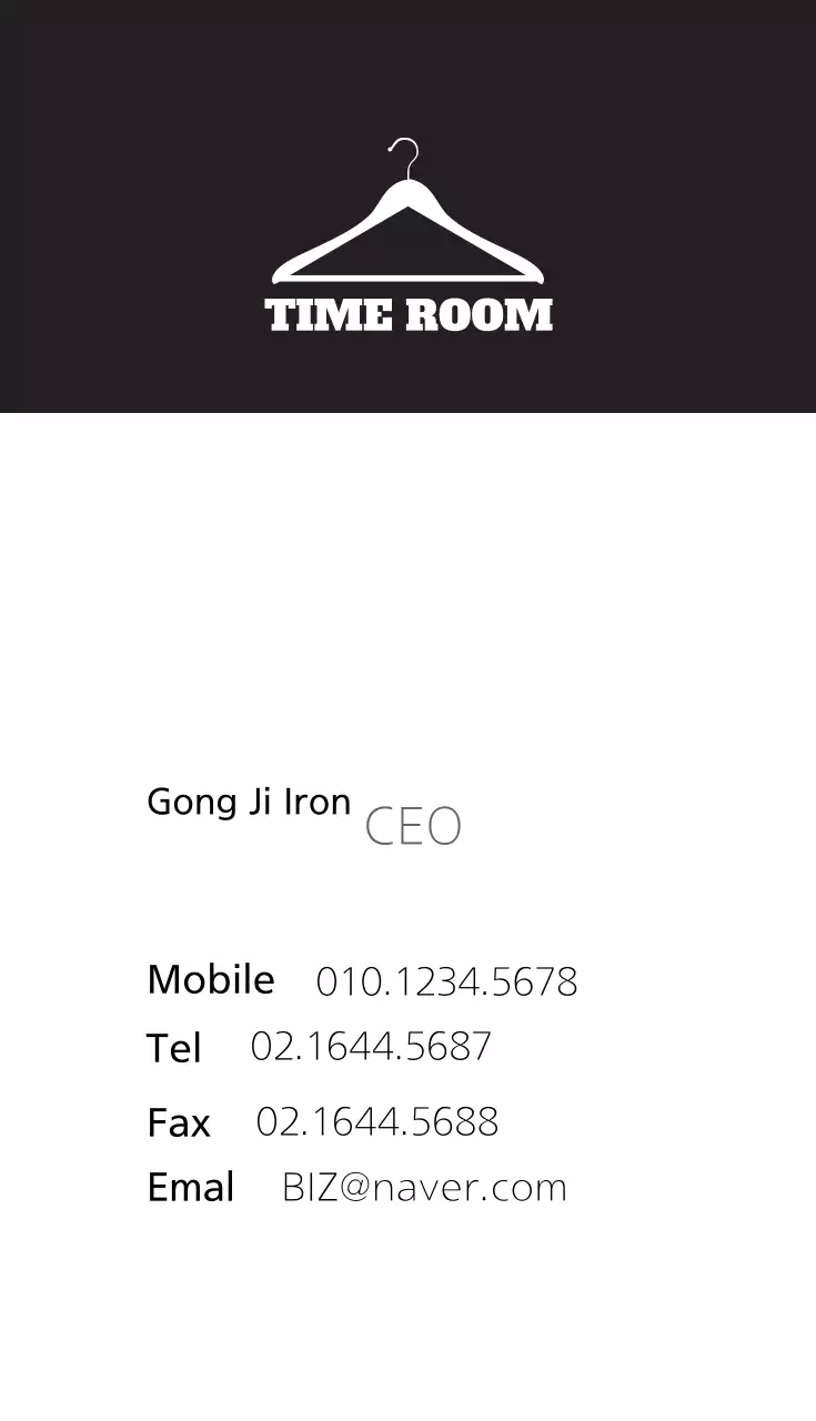 Kartu Nama Minimalis Hitam