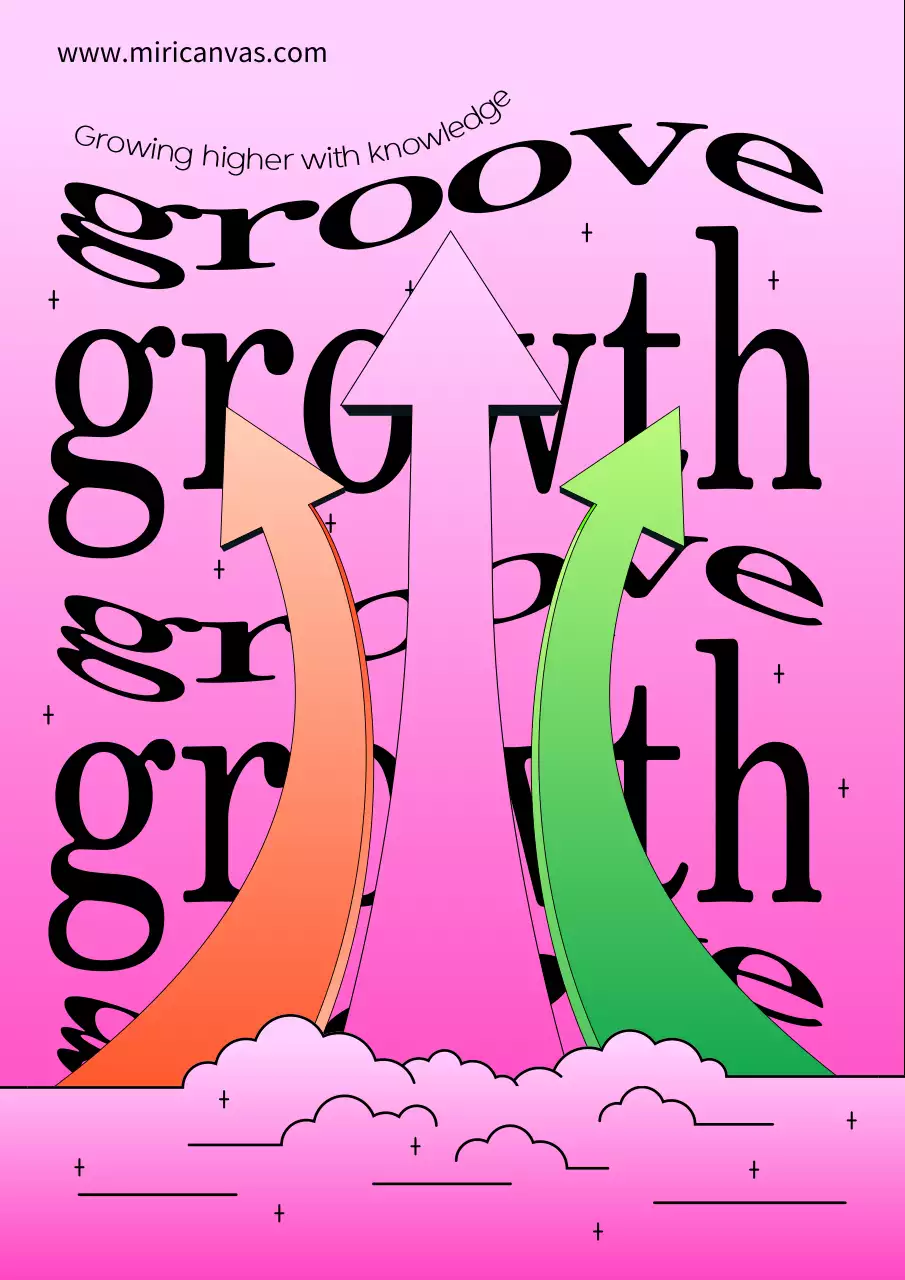 핑크 레트로 성장 촉진 포스터