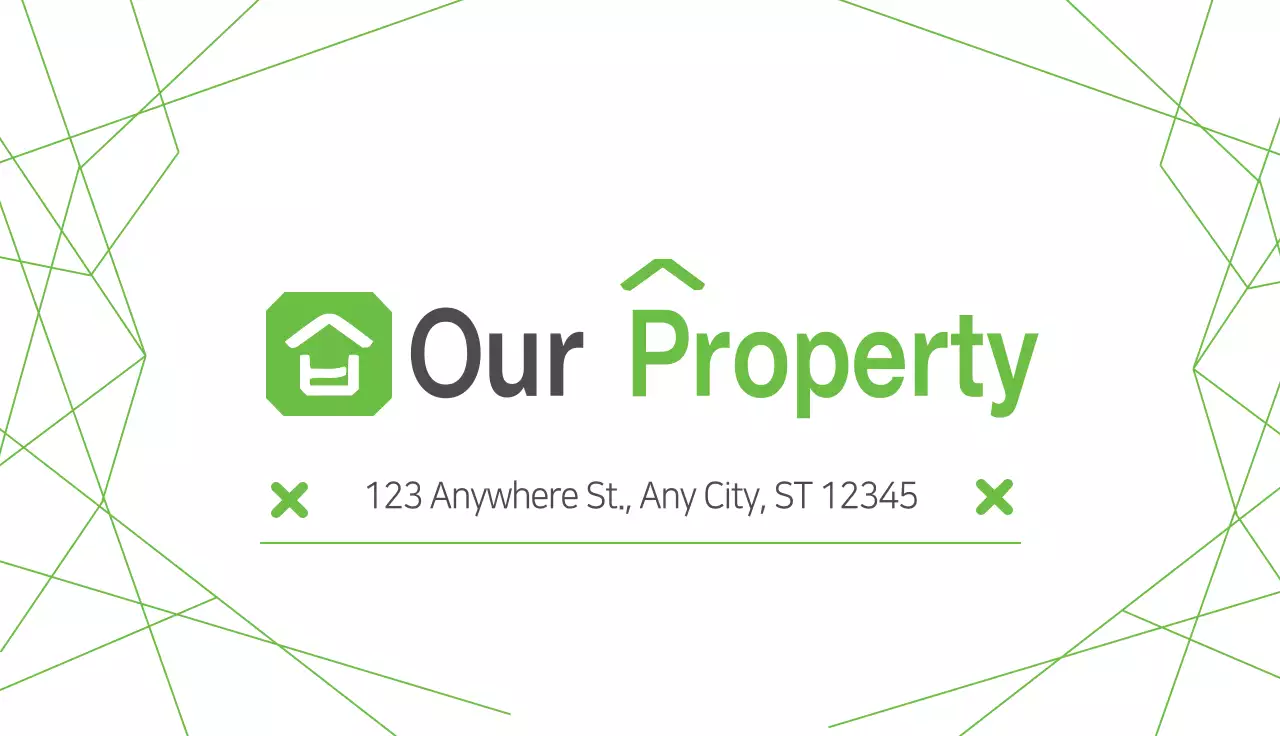 Green Modern Real Estate Business Card