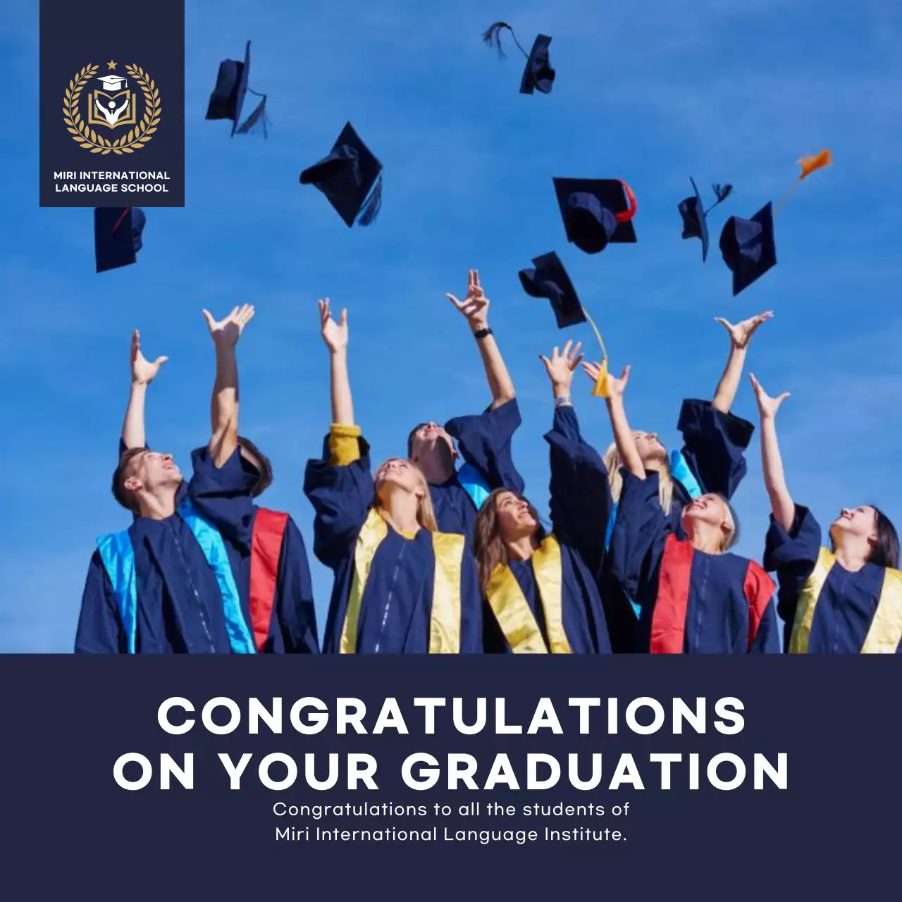 Navy Formal Simple Graduation Celebration Language School