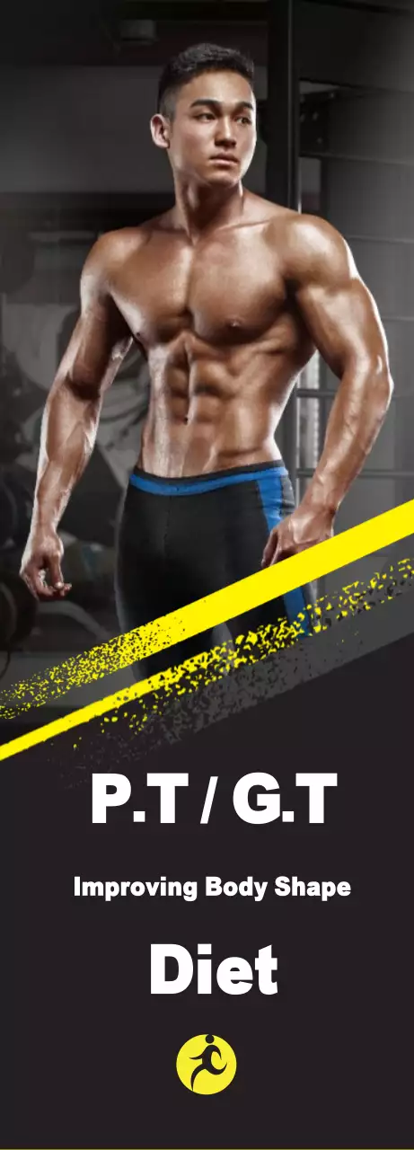 Yellow and black gym ad