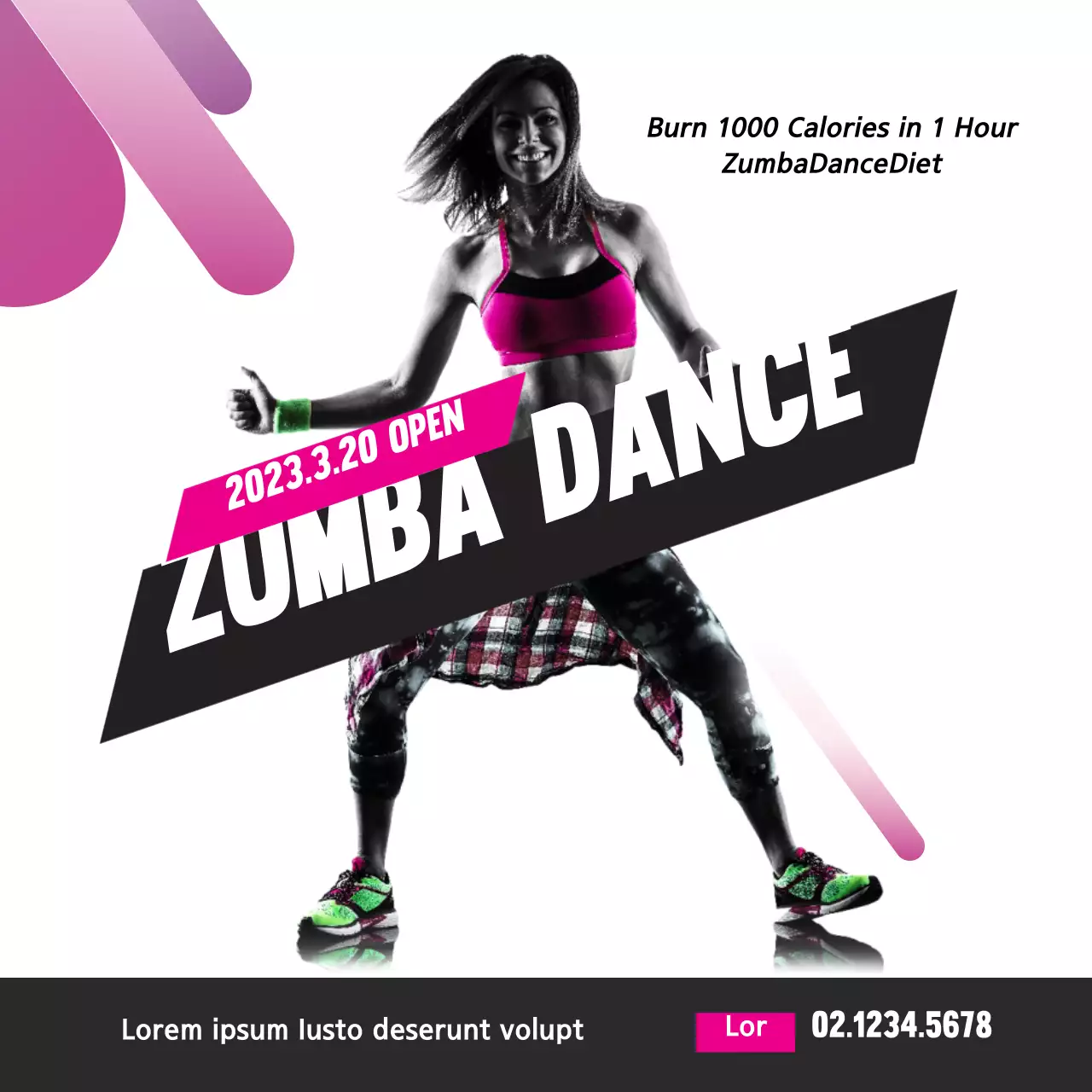 Pink Trendy Dance Promotion Banner