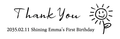 Celebrate a birthday with a cute, hand-drawn floral illustration in black.