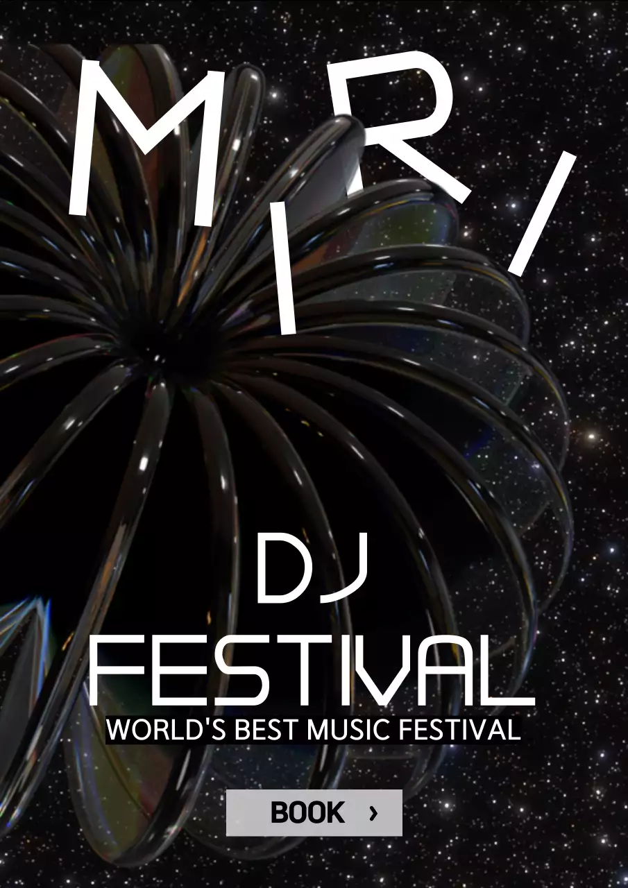 블랙 퓨처리스틱 뮤직 프로모션 포스터