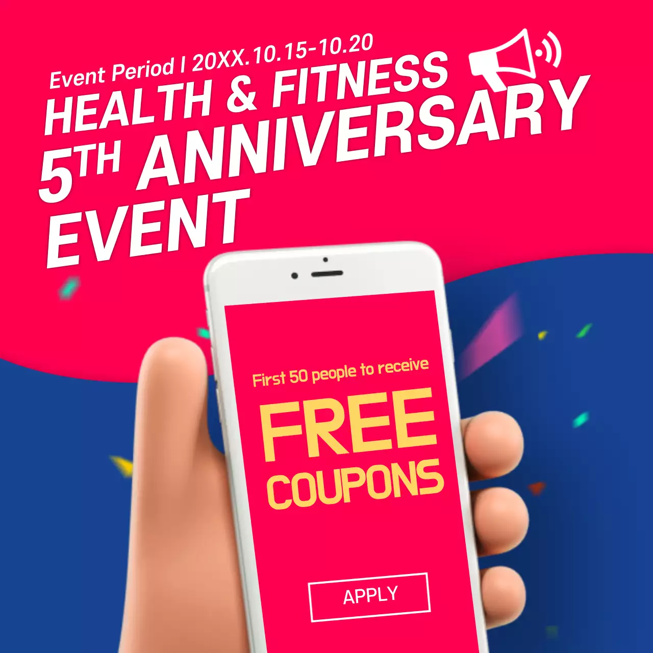 Red Trendy Fitness Promotion Instagram Post