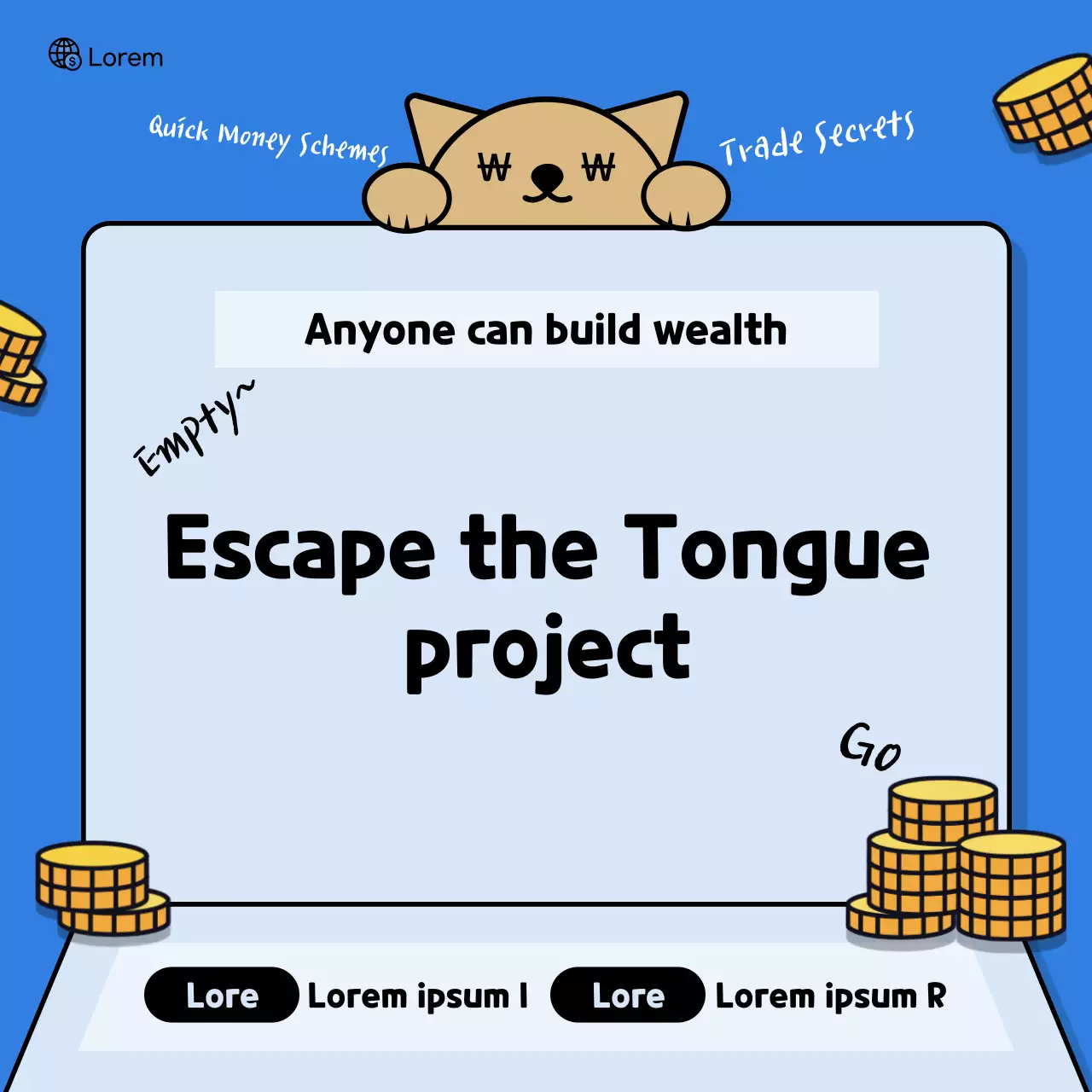 Blue Playful Wealth Promotion Social Media Post