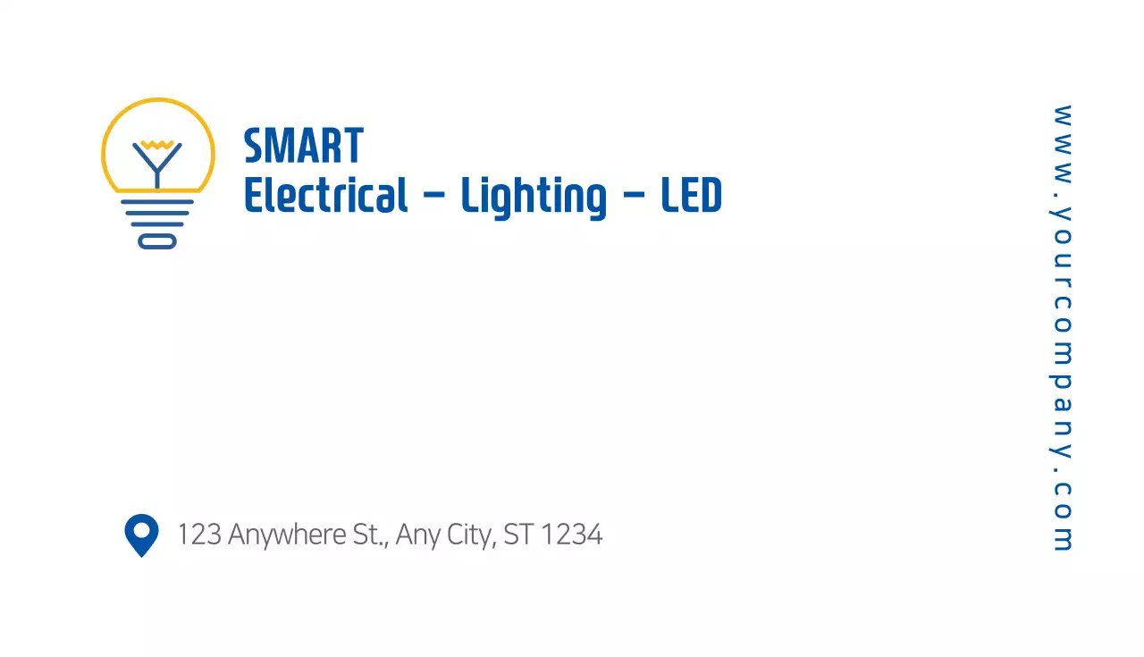 Blue Modern Electrical Business Card