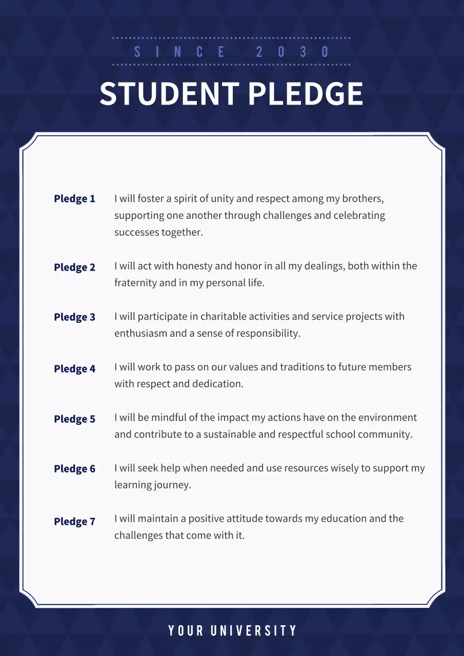 Navy Simple Student Guideline