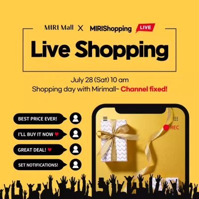 Yellow Trendy Shopping Promotion Social Media Post