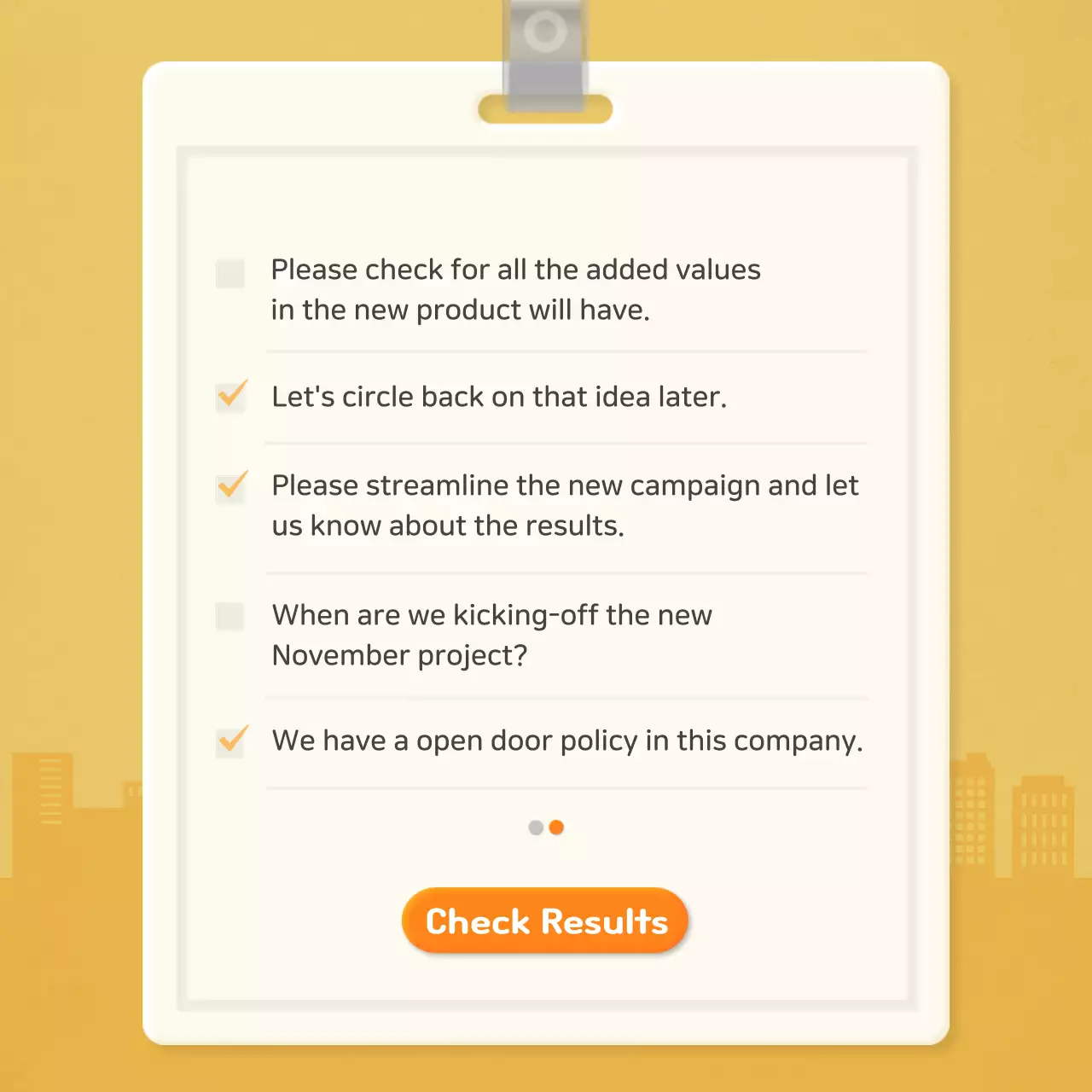 Panduan Uji Korporat Sederhana Kuning Instagram Carousel