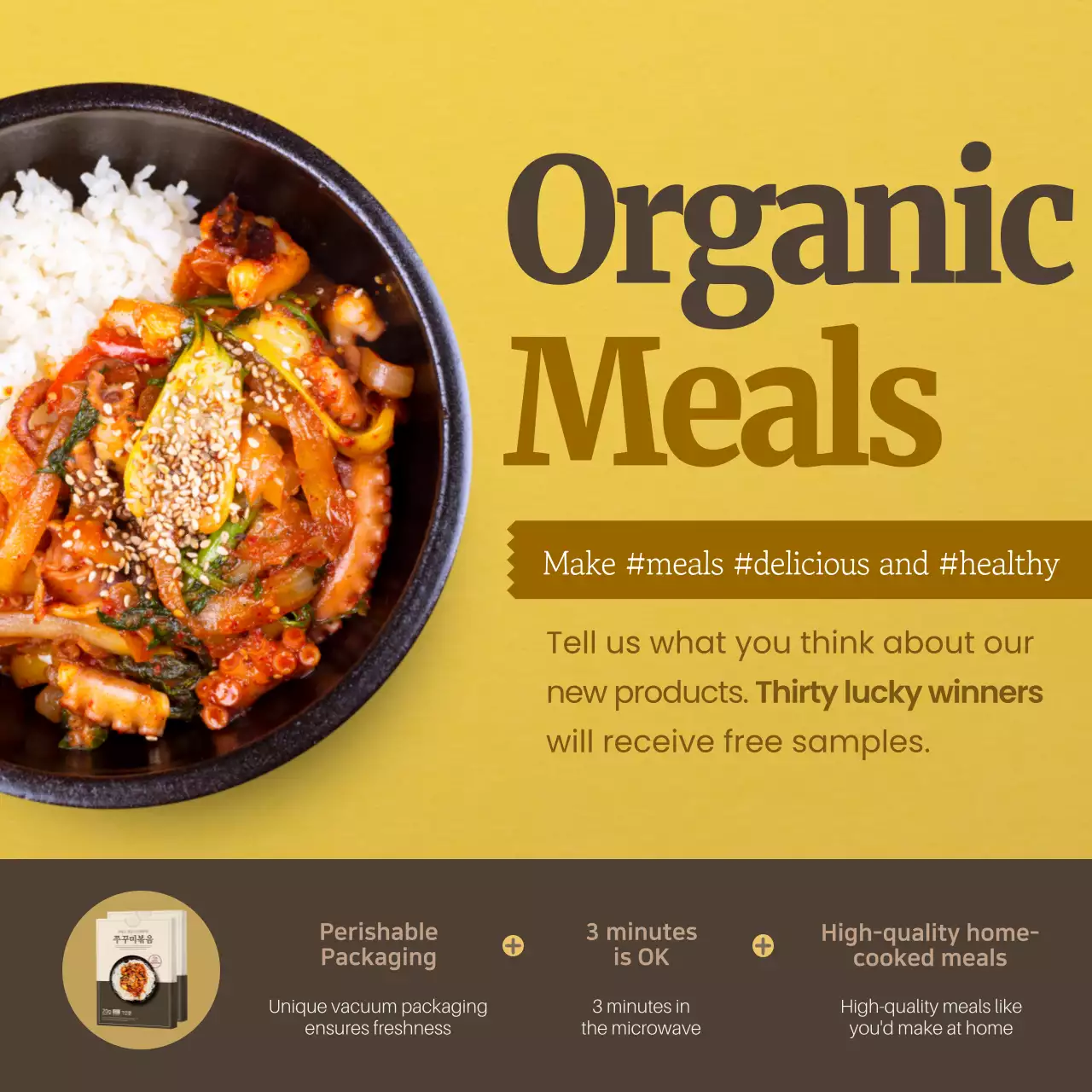 Yellow Modern Organic Promotion Instagram Post