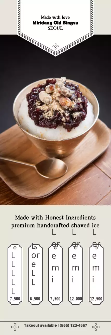 Banner de promoção de sobremesa tradicional bege