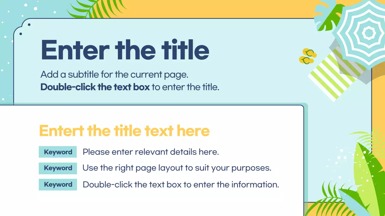 Colorful Tropical City Newsletter Presentation