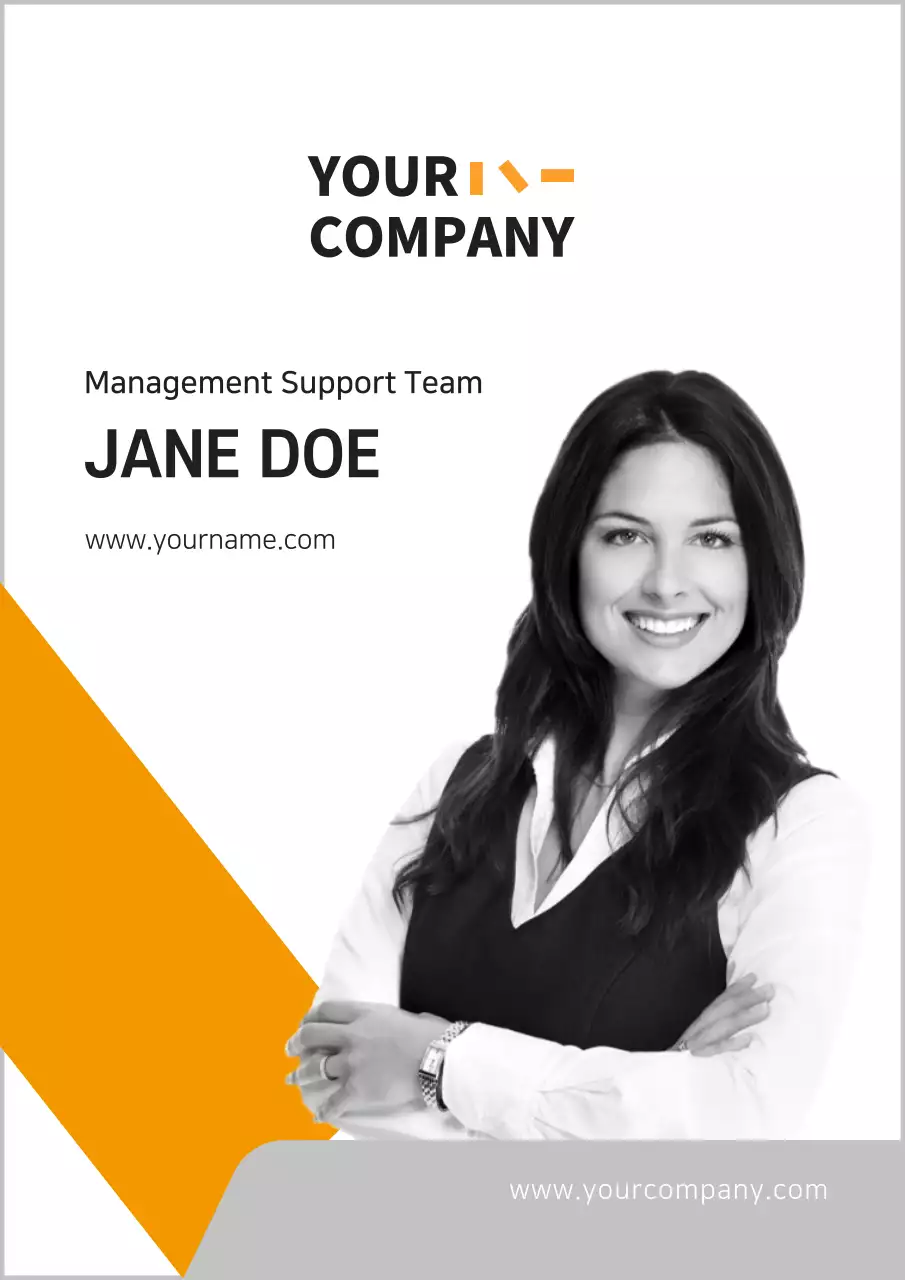 Orange Professional Business Card Poster