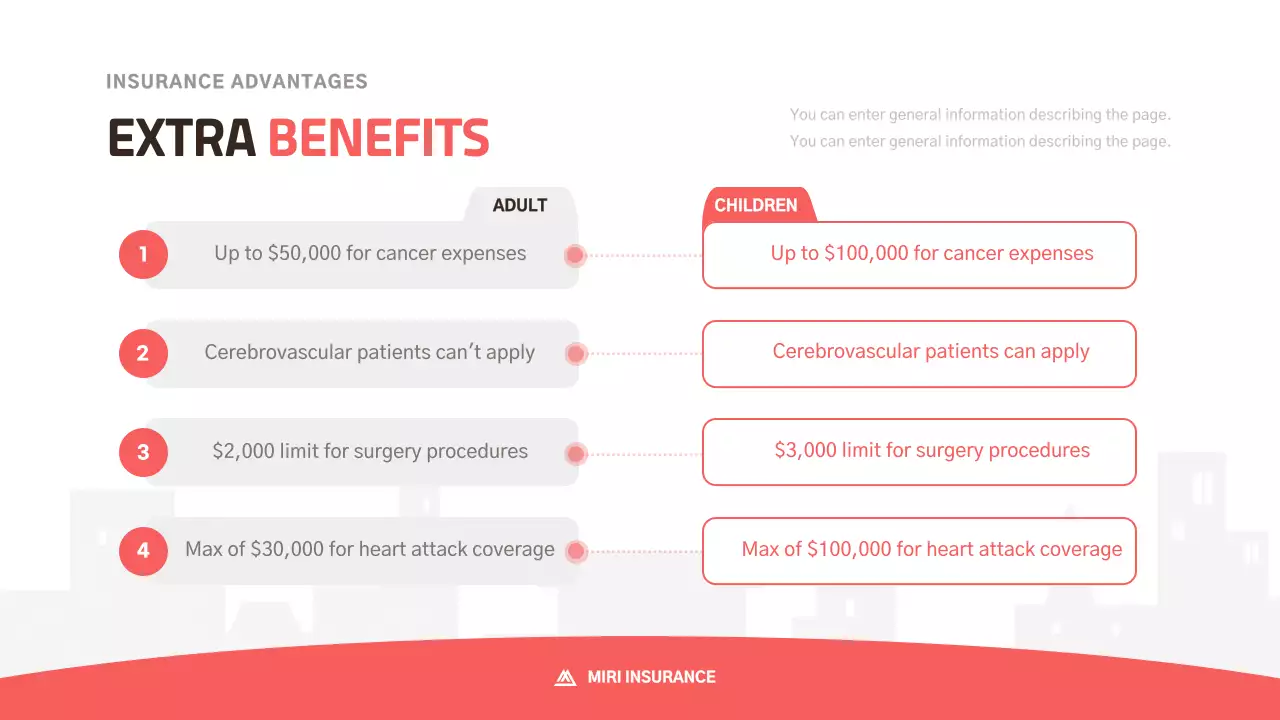 Cute pink children's insurance proposal