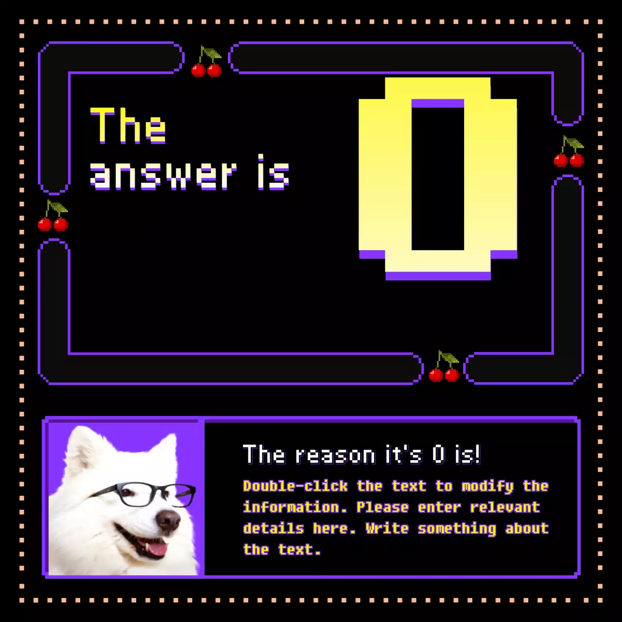 cute classic game in purpleblackyellowconcept oxquiz