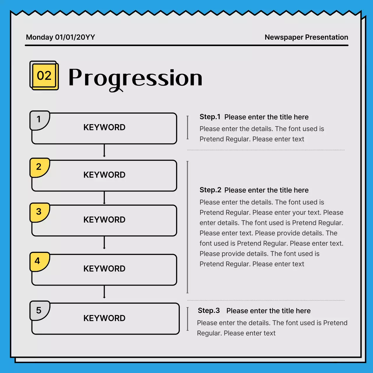 Blue Traditional Newspaper Presentation Instagram Carousel