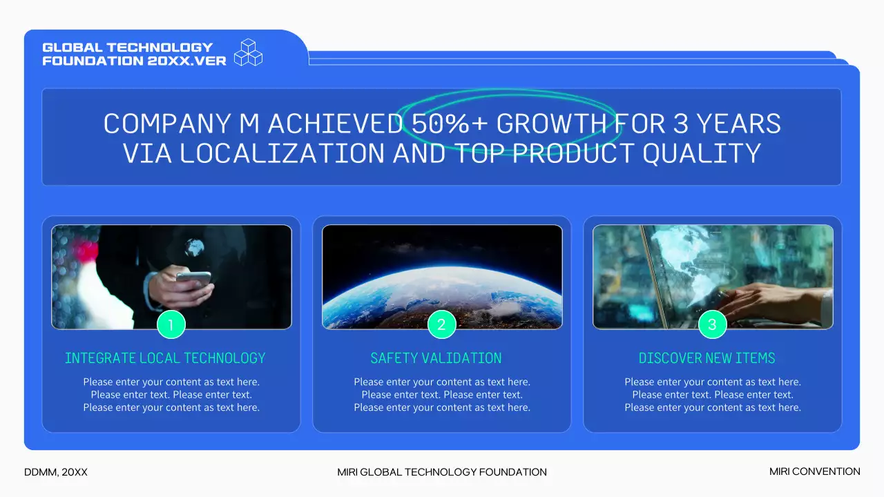 블루 모던 마켓 전략 프레젠테이션