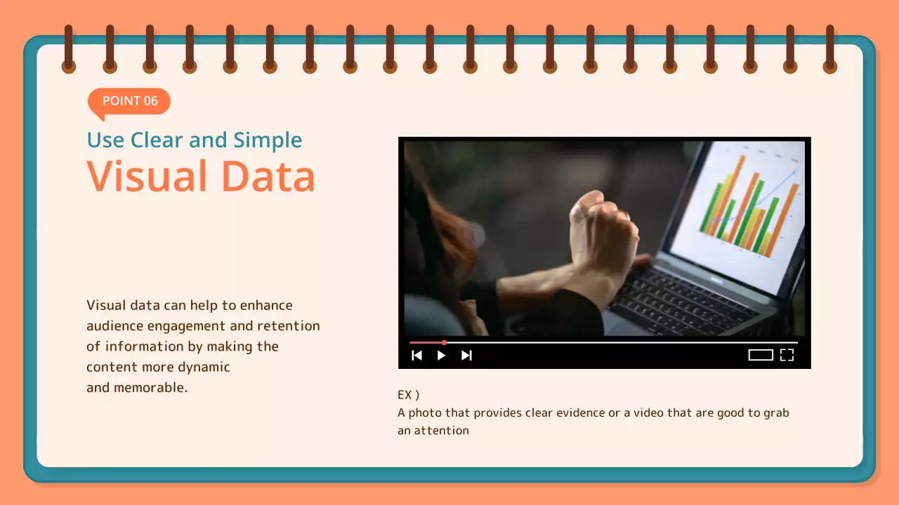 주황색 배경의 깔끔한 설득력 있는 발표 주제