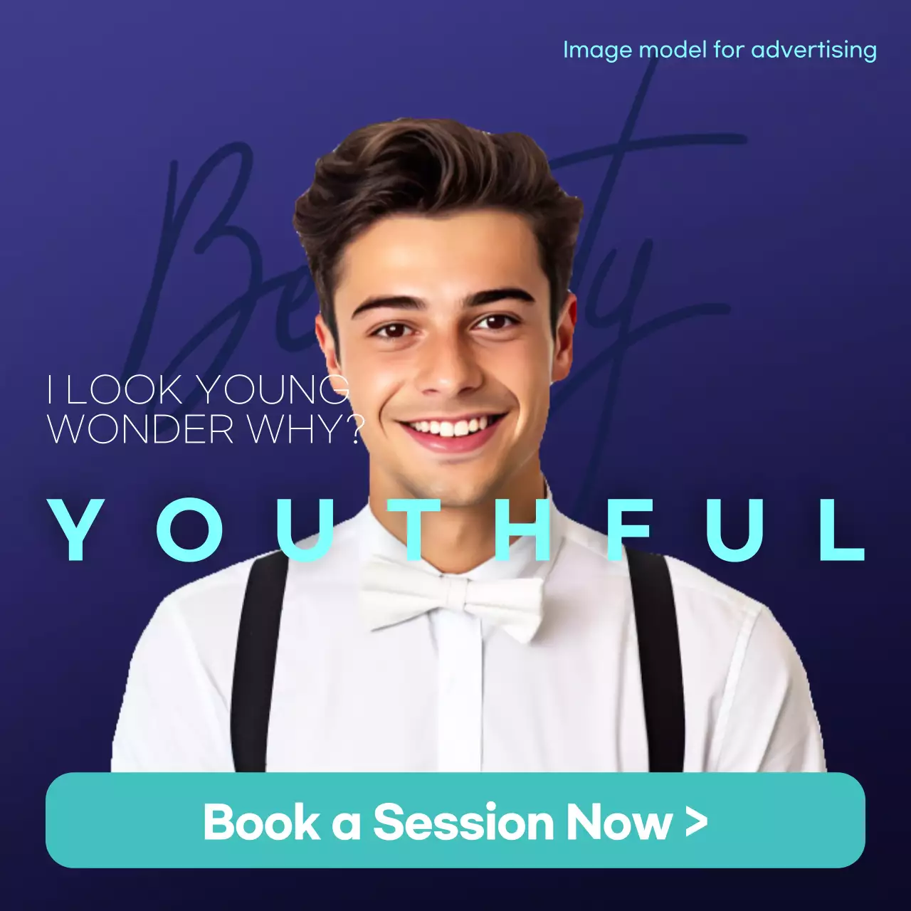 Blue Modern Beauty Advertisement Social Media Post