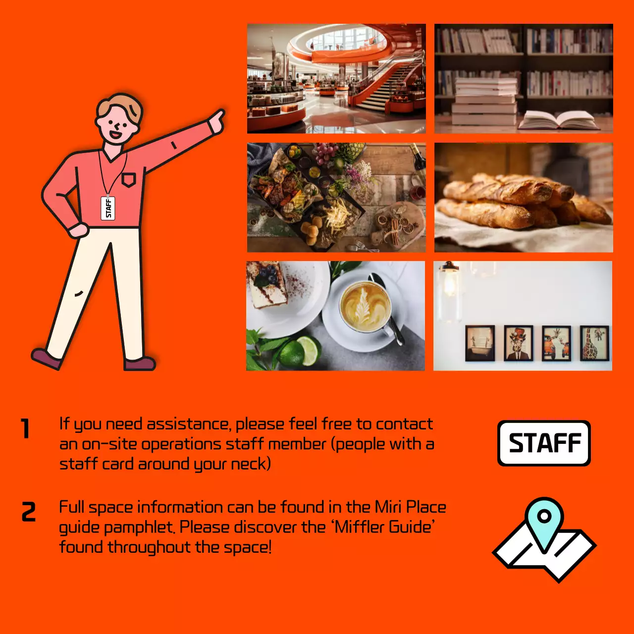 Orange Modern Cultural Guide Instagram Carousel