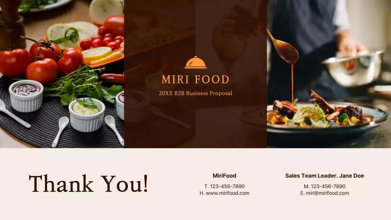 Brown Professional Food Business Proposal Presentation