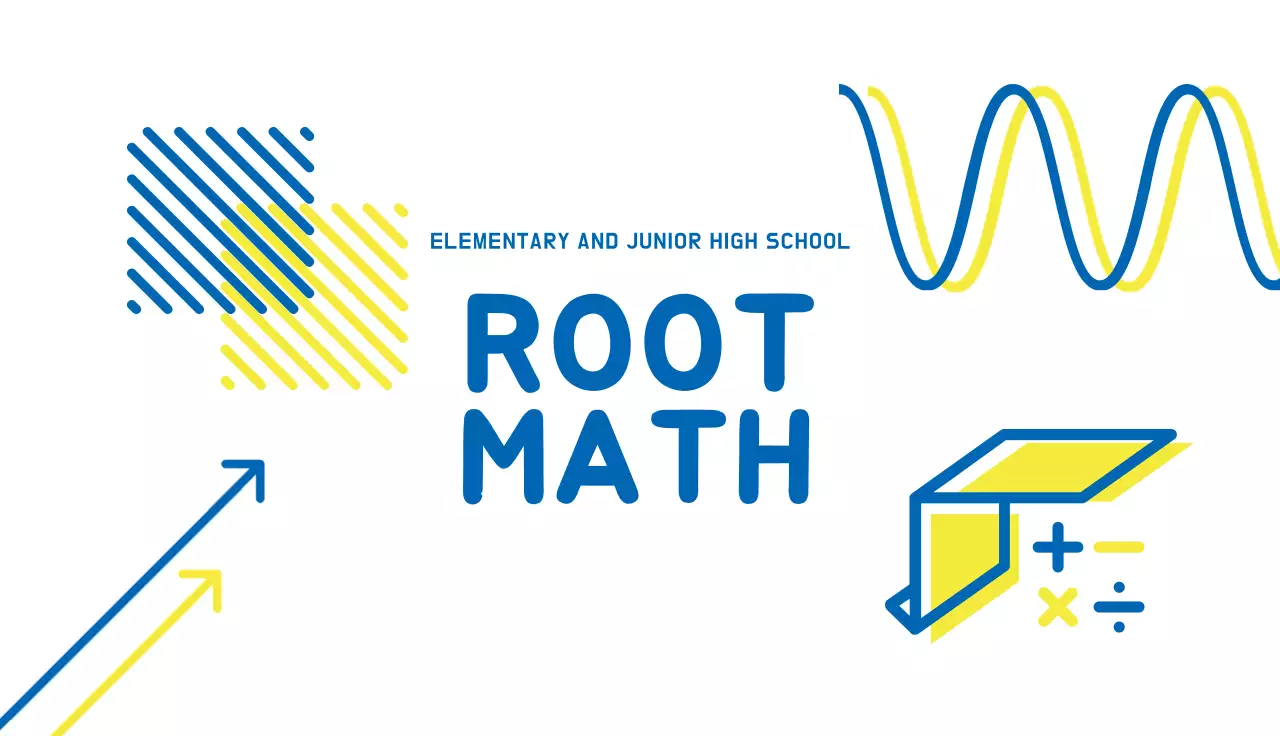 Blue Geometric Math Promotion Business Card