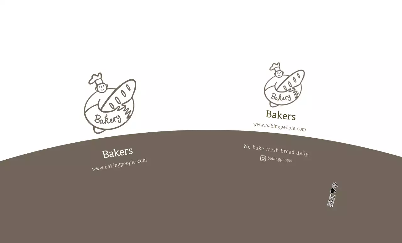 Kafe Toko Roti Bergambar Coklat Putih