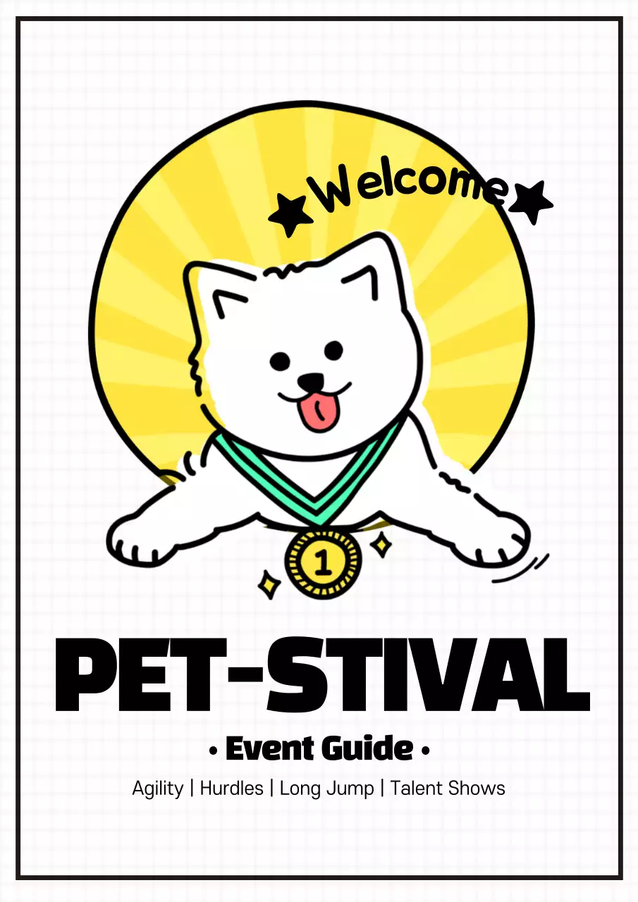 Yellow Simple Pet Guide Poster