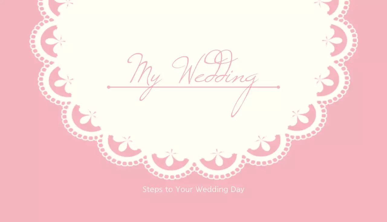 Pink Elegant Wedding Guide Business Card