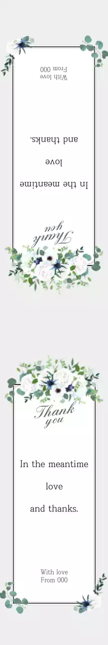 Hadiah Terima Kasih Bingkai Bunga Abu-abu