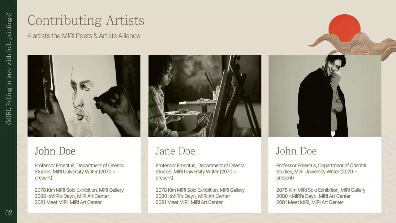 그린 전통 전시회 발표 프레젠테이션