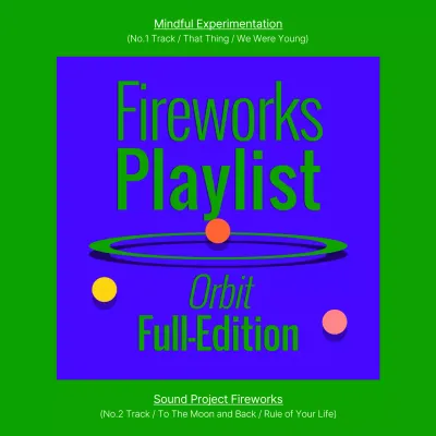 Green and blue playlist album covers