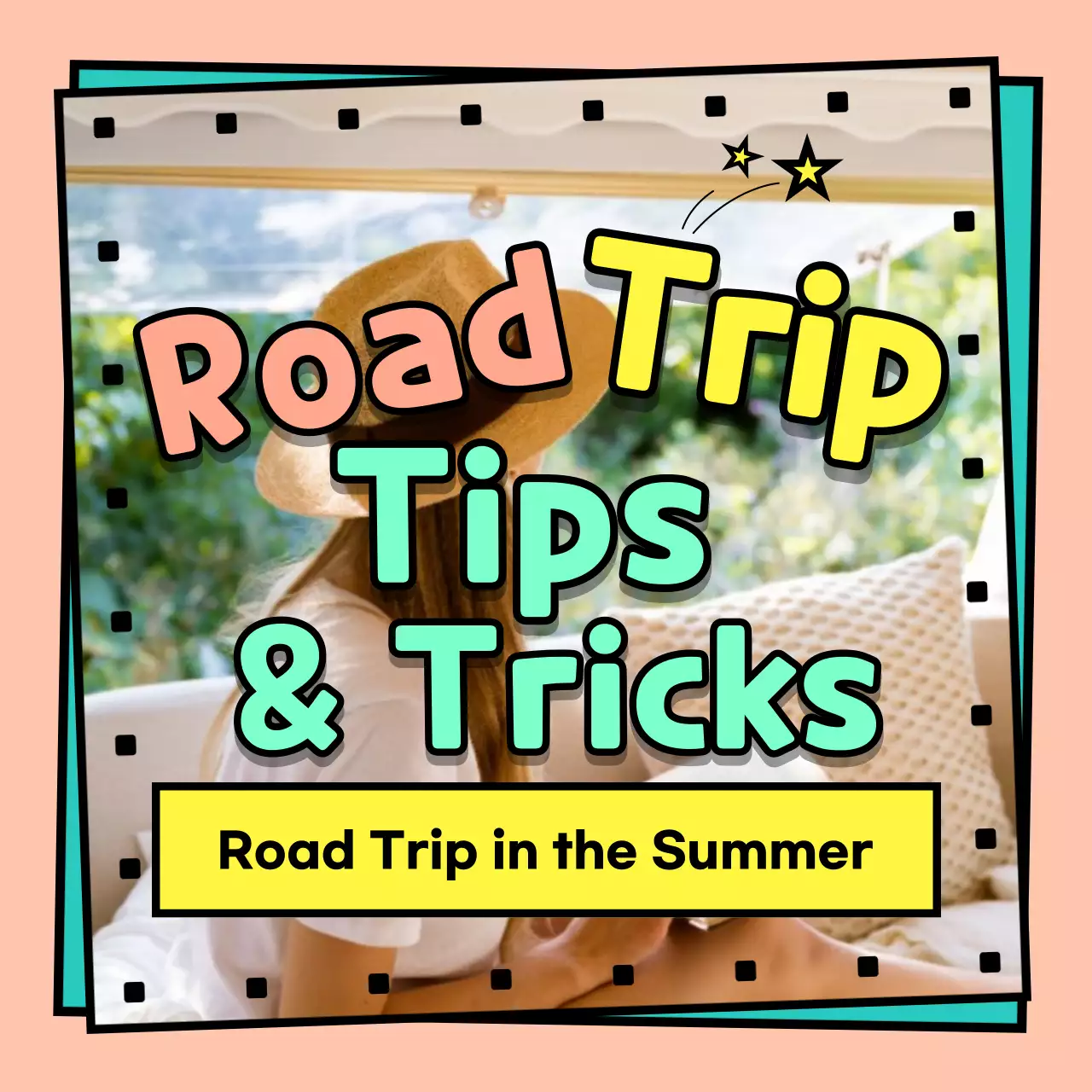 Coral Trendy Travel Guide Instagram Carousel