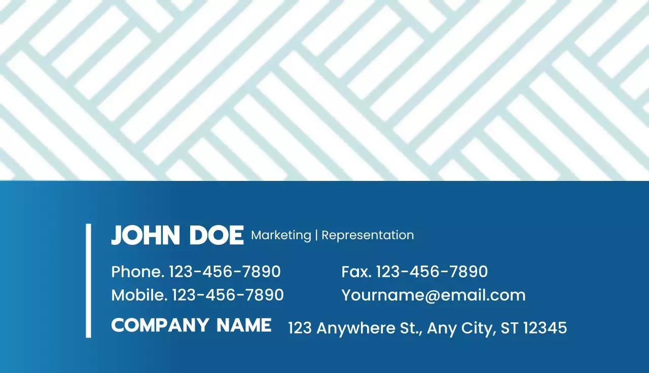 Blue Geometric Business Card