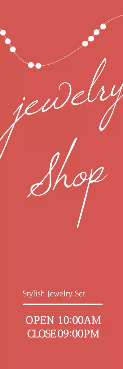 Banner de promoção de joias elegantes vermelhas