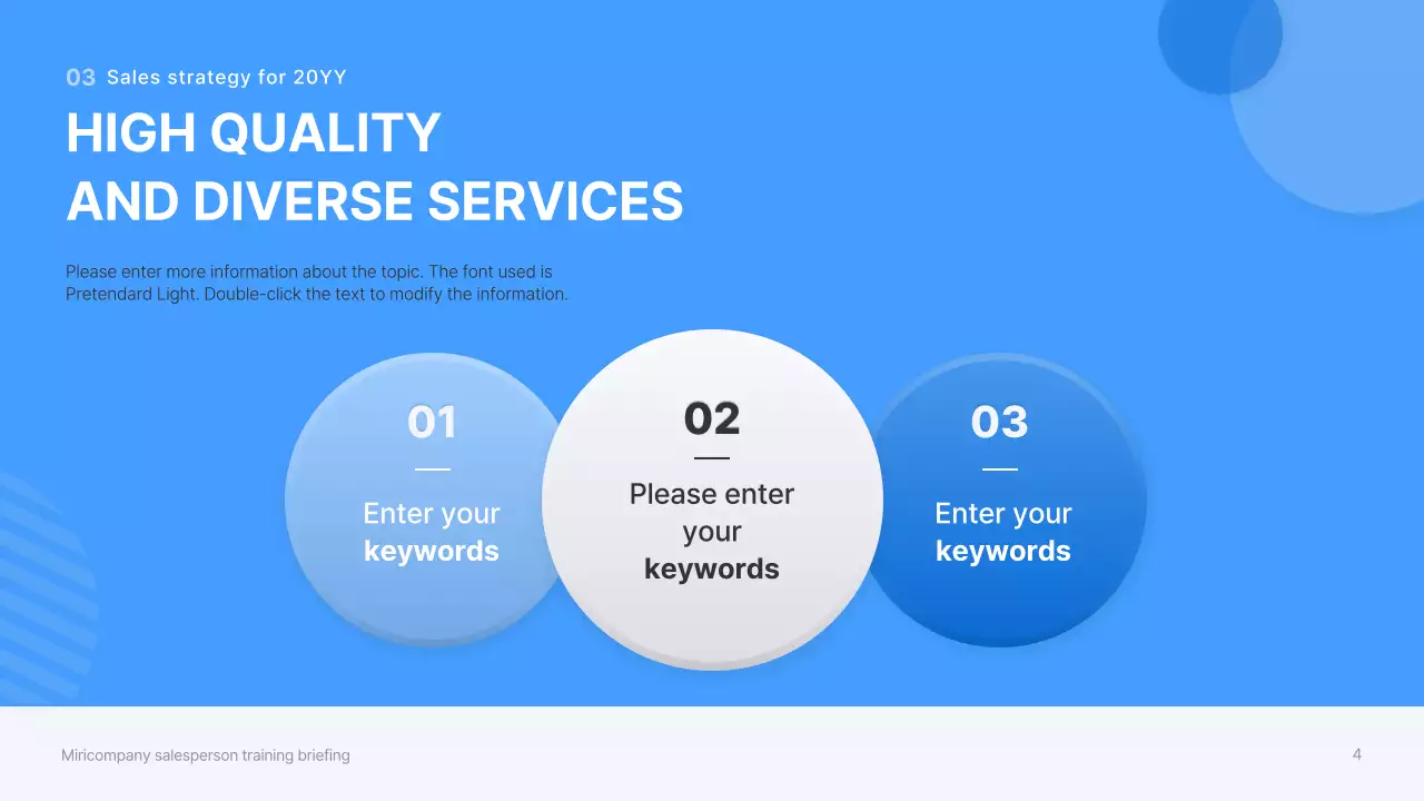 Salesperson training briefing with blue, three-dimensional shapes