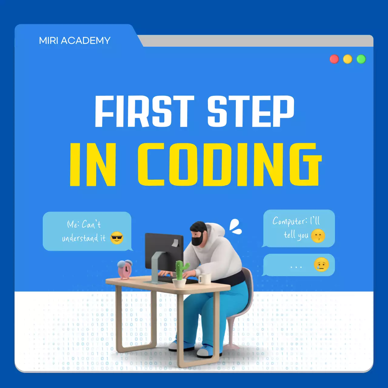 Blue Modern Coding Guide Instagram Carousel