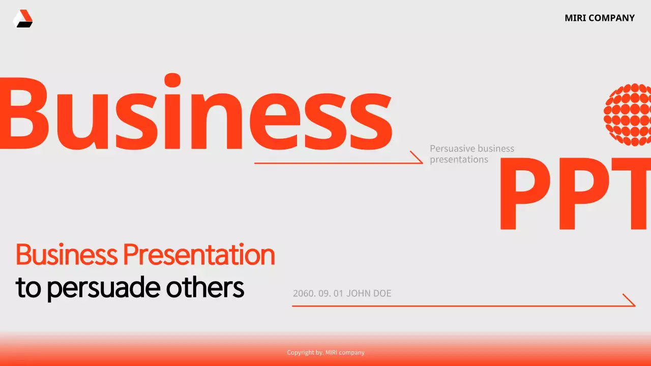 레드 프로페셔널 비즈니스 프레젠테이션