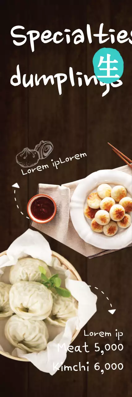 Banner promocional de bolinhos tradicionais marrons