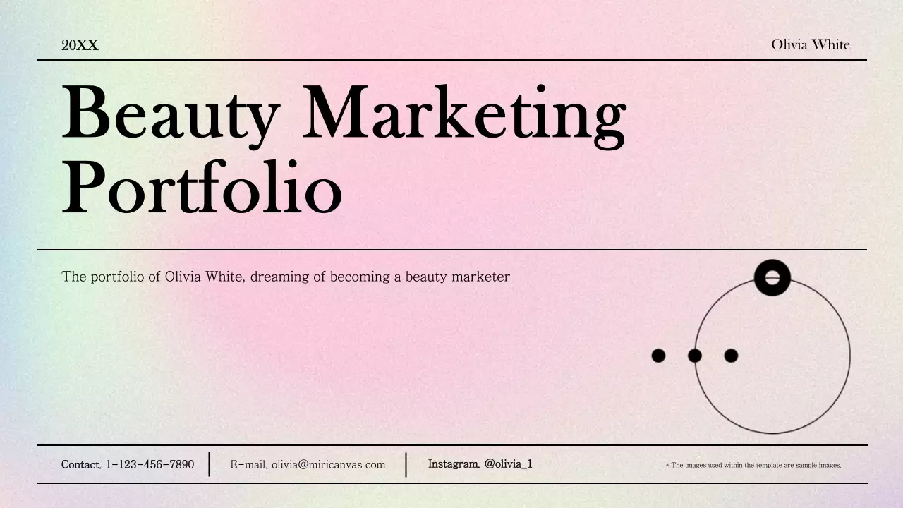 Pastel Minimal Beauty Portfolio Presentation